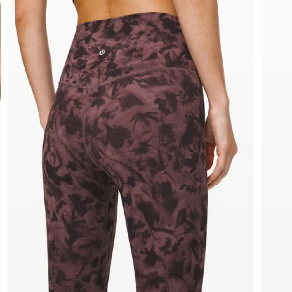 Lululemon Align Pant 28" - Mini Dusk Floral Antique Bark Black - Size 6 - Picture 14 of 16